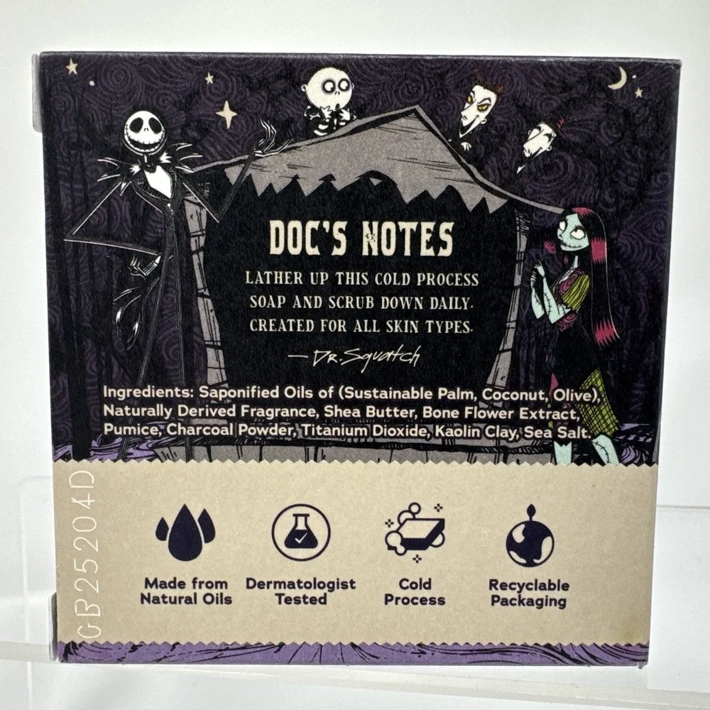 6X Dr. Squatch Limited Ed Bar Soap Skellington's Suds Nightmare Before Christmas